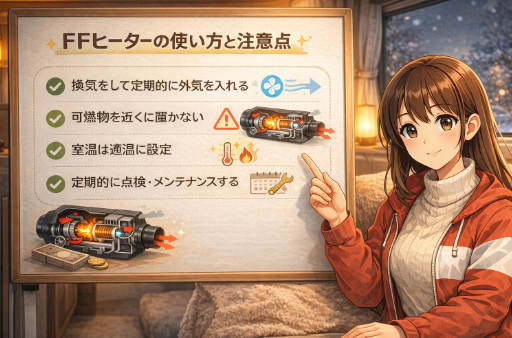 キャンピングカーのFFヒーター